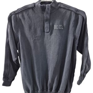 Men's Harley-Davidson Black Button-Up Sweater Large